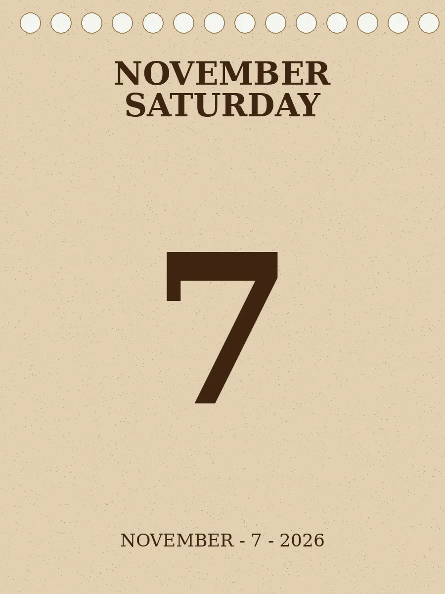 tear-off calendar sheet.2026-11-07